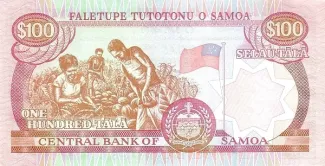 Samoa 100 Tālā, 1990 reverse