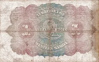 Samoa 1 Pound, 1922-1942 reverse