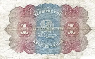 Samoa 1 Pound, 1953-1959 reverse