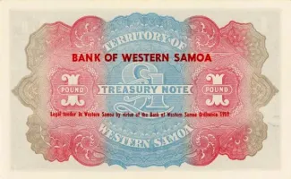 Samoa 1 Pound, 1959-1961 reverse