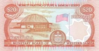 Samoa 20 Tālā, 1984 reverse