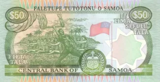 Samoa 50 Tālā, 1990 reverse