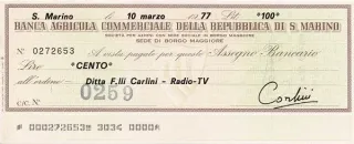 San Marino 100 Lire, 1977