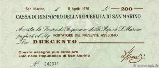 San Marino 200 Lire, 1976