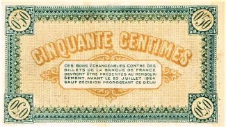 Sane-et-Loire, Department of 50 Centimes, 1919 reverse