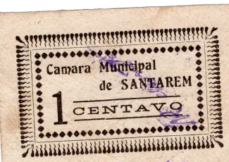 Santarm, District of 1 Centavo,  obverse