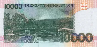 São Tomé and Príncipe 10.000 Dobras, 1996-2013 reverse