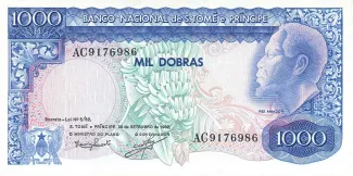 São Tomé and Príncipe 1.000 Dobras, 1982 image