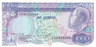 São Tomé and Príncipe 1.000 Dobras, 1989 image