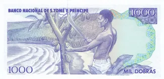 São Tomé and Príncipe 1.000 Dobras, 1989 reverse