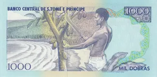 São Tomé and Príncipe 1.000 Dobras, 1993 reverse