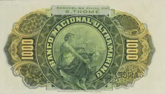 São Tomé and Príncipe 1.000 Réis, 1909 reverse