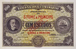 São Tomé and Príncipe 100 Escudos, 1921 obverse