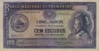 São Tomé and Príncipe 100 Escudos, 1946 obverse