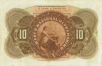 São Tomé and Príncipe 10 Escudos, 1921 reverse