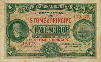 São Tomé and Príncipe 1 Escudo, 1921 obverse
