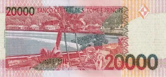 São Tomé and Príncipe 20.000 Dobras, 1996-2013 reverse