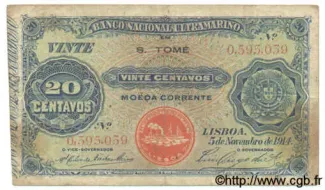 São Tomé and Príncipe 20 Centavos, 1914 obverse