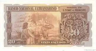São Tomé and Príncipe 20 Escudos, 1958 reverse