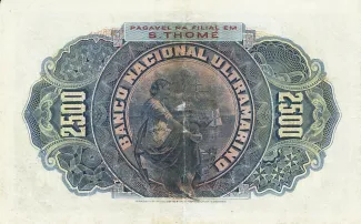 São Tomé and Príncipe 2.500 Réis, 1909 reverse