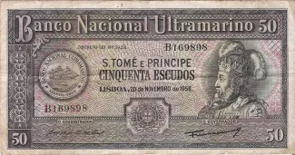 São Tomé and Príncipe 50 Escudos, 1958 obverse