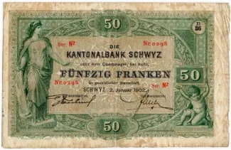Schwyz 50 Francs, 1890-1906