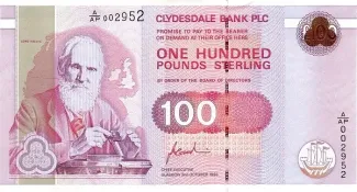 Scotland 100 Pounds, 1996 obverse