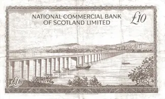 Scotland 10 Pounds, 1966 reverse