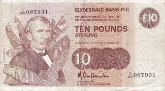 Scotland 10 Pounds, 1982-1987 obverse