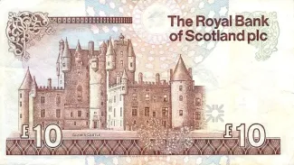 Scotland 10 Pounds, 1987-1990 reverse