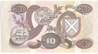Scotland 10 Pounds, 1992-1994 reverse
