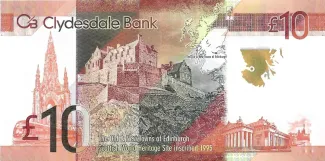 Scotland 10 Pounds, 2017 reverse