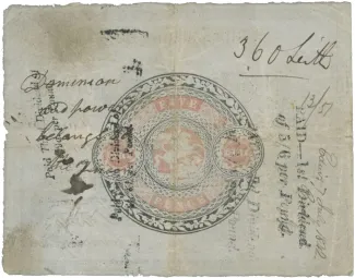 Scotland 1 Pound, 1838 reverse