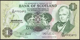 Scotland 1 Pound, 1970-1988 obverse