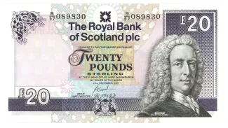 Scotland 20 Pounds, 1991-2017 obverse