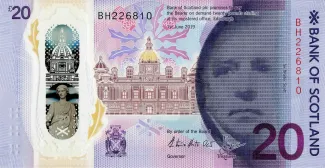 Scotland 20 Pounds, 2019-2021 obverse
