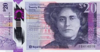 Scotland 20 Pounds, 2019-2021 obverse