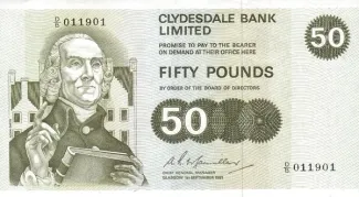 Scotland 50 Pounds, 1981 obverse