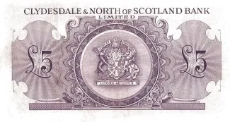Scotland 5 Pounds, 1951-1960 reverse