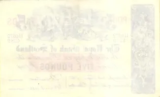 Scotland 5 Pounds, 1964-1965 reverse