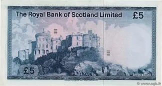 Scotland 5 Pounds, 1972-1981 reverse
