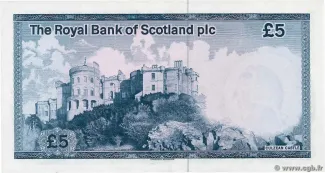Scotland 5 Pounds, 1982-1986 reverse