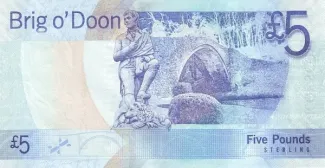 Scotland 5 Pounds, 2007-2011 reverse