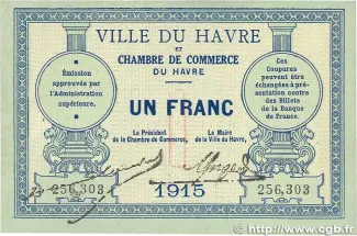 Seine-Maritime, Department of 1 Franc, 1914-1915 obverse