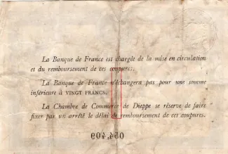Seine-Maritime, Department of 1 Franc, 1915 reverse