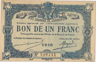 Seine-Maritime, Department of 1 Franc, 1916 obverse