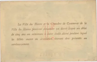 Seine-Maritime, Department of 1 Franc, 1916 reverse