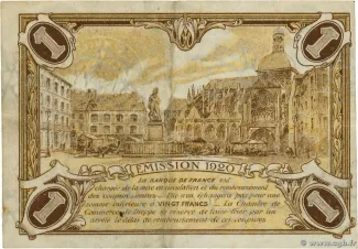 Seine-Maritime, Department of 1 Franc, 1920 reverse