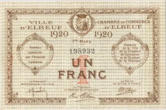 Seine-Maritime, Department of 1 Franc, 1920 image