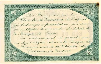 Seine-Maritime, Department of 2 Francs, 1916 reverse